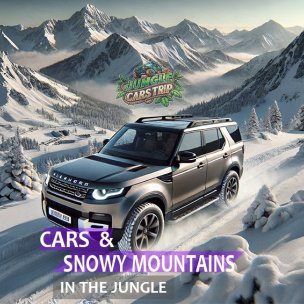 Offroad driving on snowy mountains in real life and games